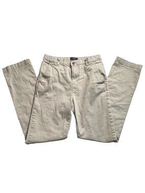 Crown & Ivy Kids Boys Khaki Chino Pants Size 14 Adjustable Waist Beige